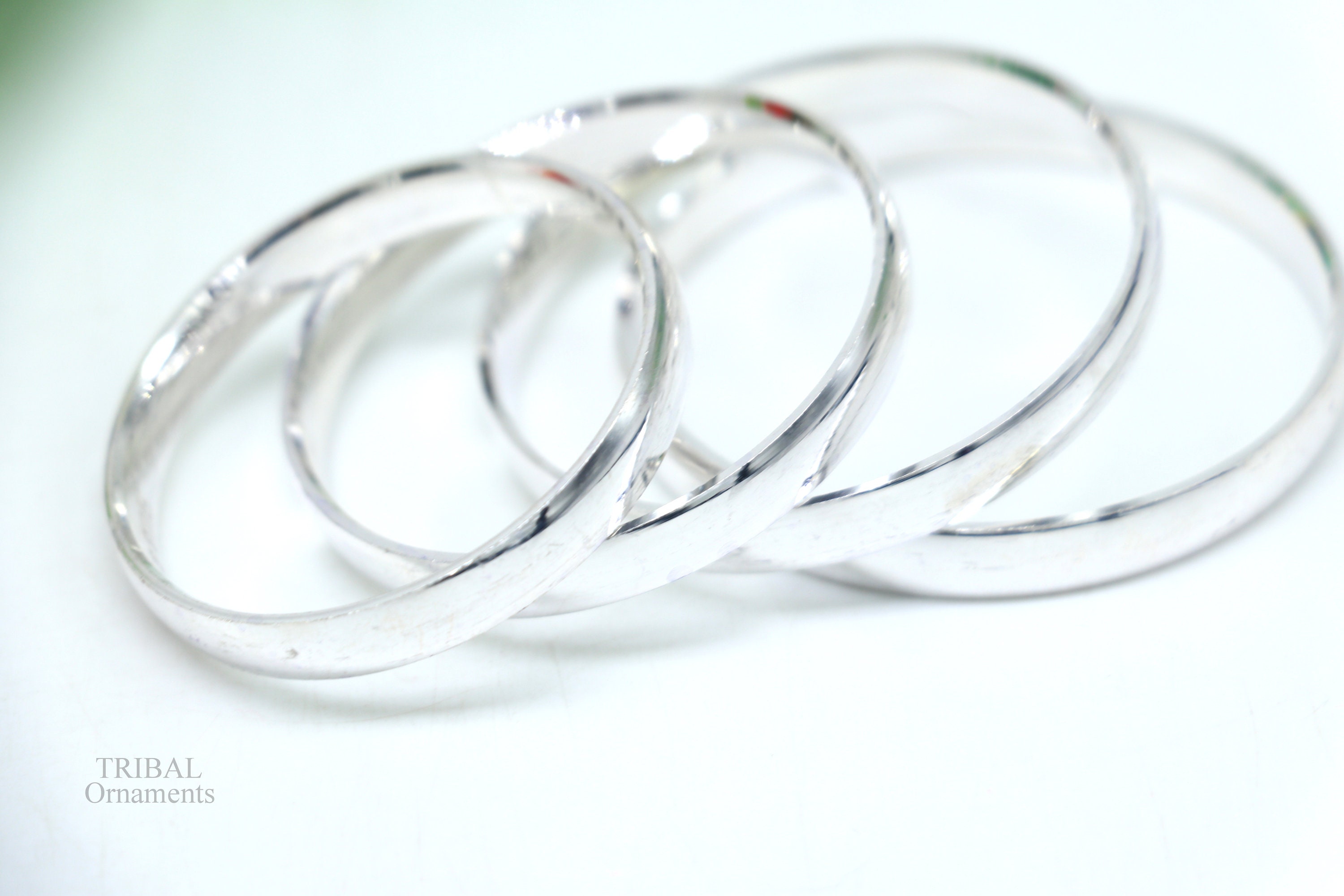 6mm 925 Sterling Silver Handmade Solid Kada Baby Bracelet