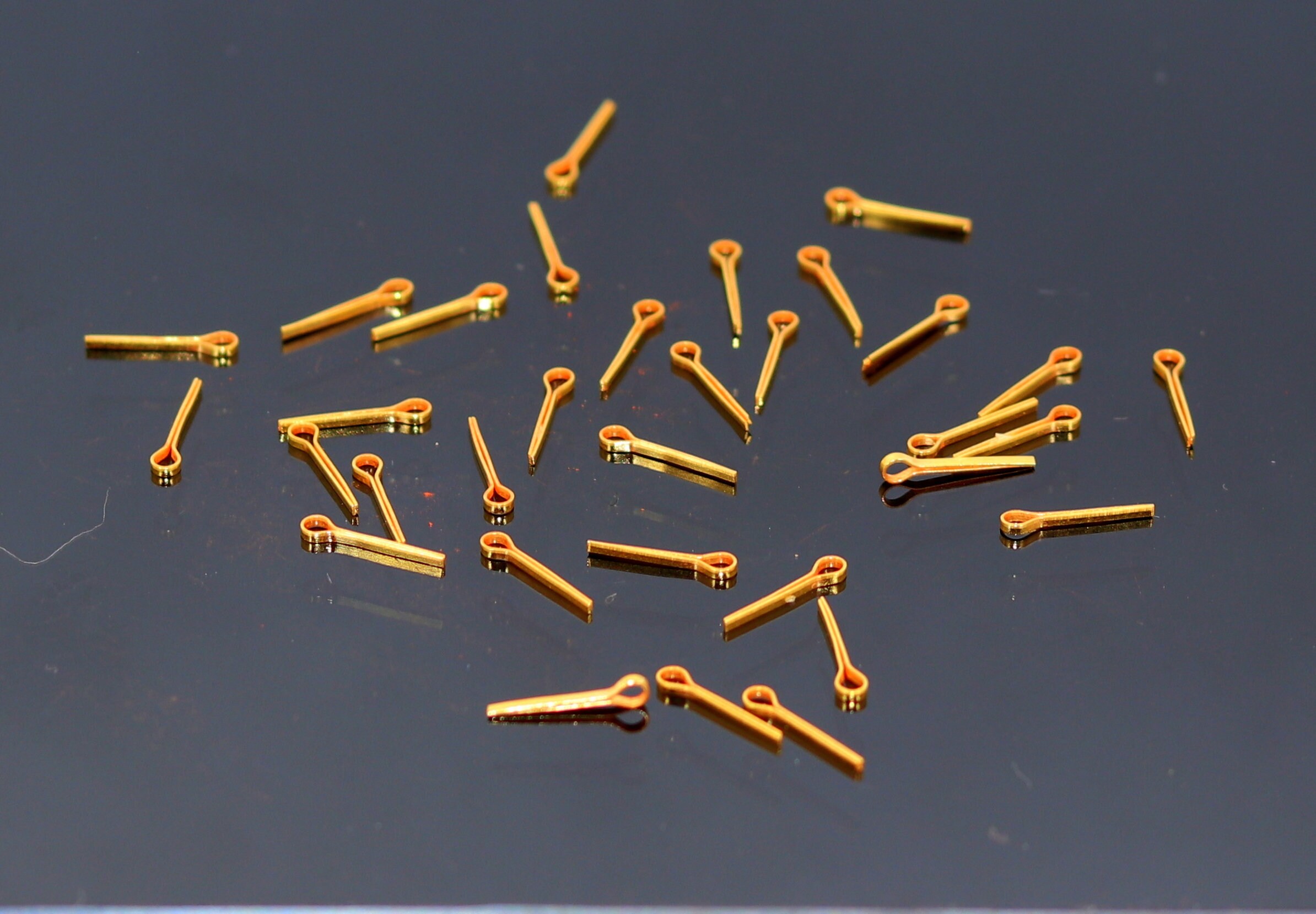 18 Karat Solid Gold Handmade Clips Hanging Loose Findings Etsy