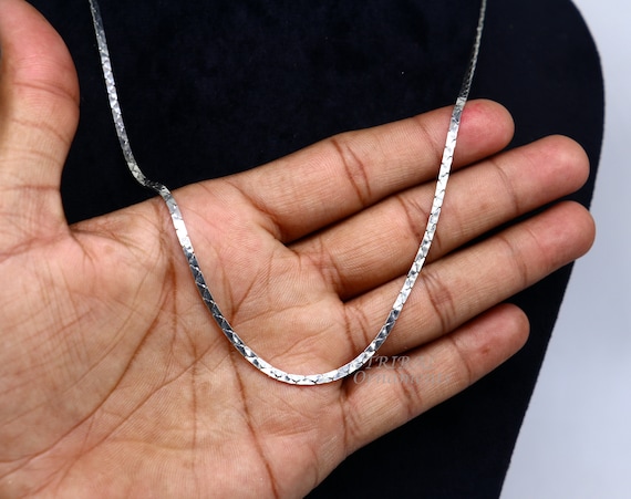 Unique Sterling Silver Chain for pendant, oxidized sterling silver