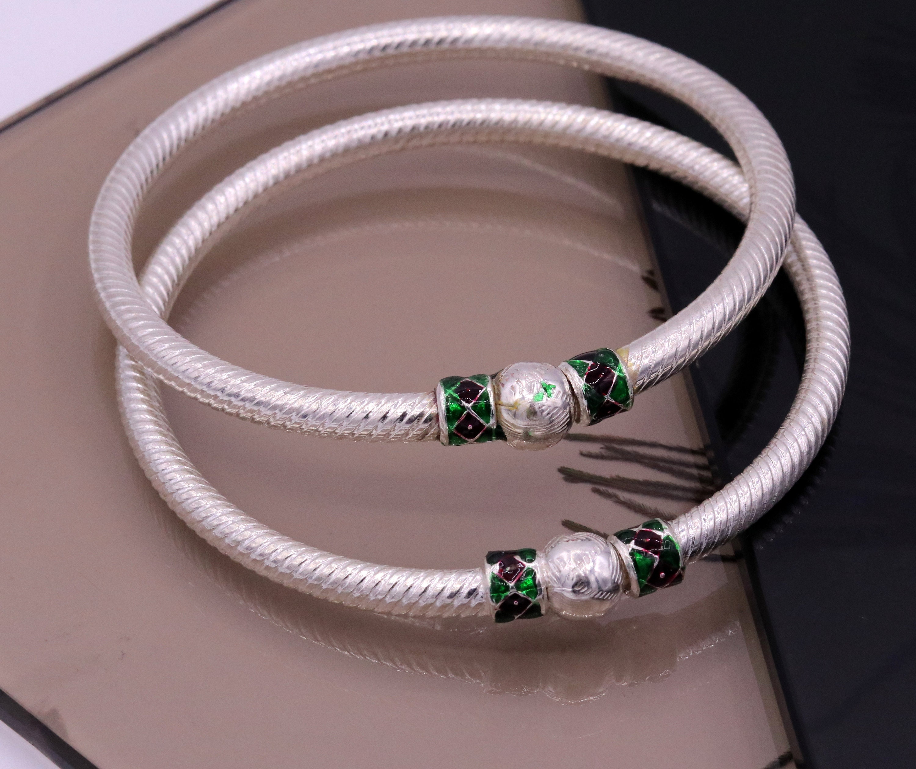 Pure silver kada for women deals