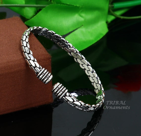 SILVER CUFF KADA  TRIBAL ORNAMENTS