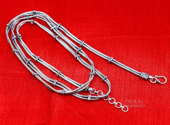 32 to 40 Inches 925 Sterling Silver Adjustable Handmade  display picture 1
