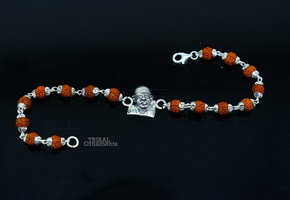 925 Sterling Silver Handmade Sai Baba Design Rakhi Bracelet