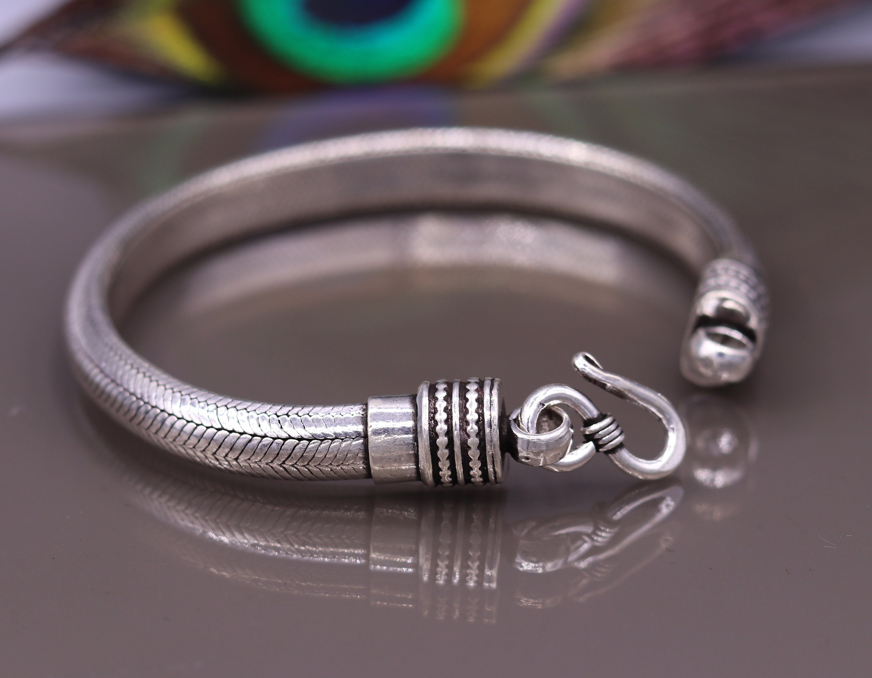 7mm Vintage Style 925 Sterling Silver Handmade Snake Chain 7mm Vintage Style 925 Sterling Silver Handmade Snake Chain