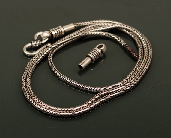 KnBoB Cadenas De Plata De Ley Para Hombre, Collares Para Hombre, Cierre De Gancho Fácil De 0.256 In, Collar De Cadena Rolo De 20 Pulgadas/22 Pulgadas/24 Pulgadas, Metal, Sin Circonita