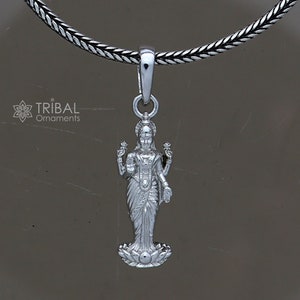 925 sterling silver handmade Goddess Maha Lakshmi / laxmi pendant, amazing divine lakshmi maa pendant gifting jewelry NSP830