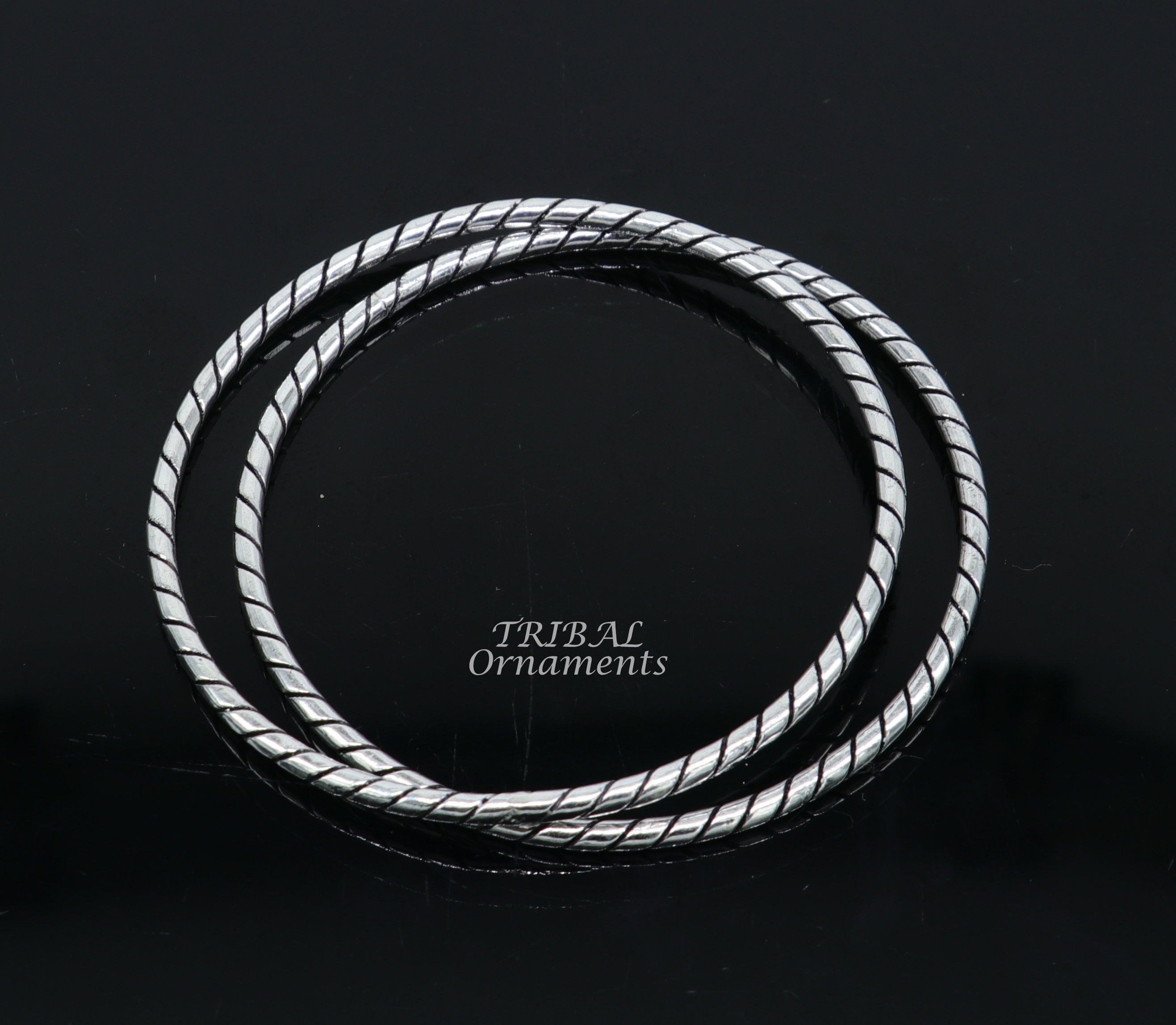 vintage silver bangle　Bracelet　バングル　925 Silver Bracelet, Vintage 925 Sterling Silver Bangle for