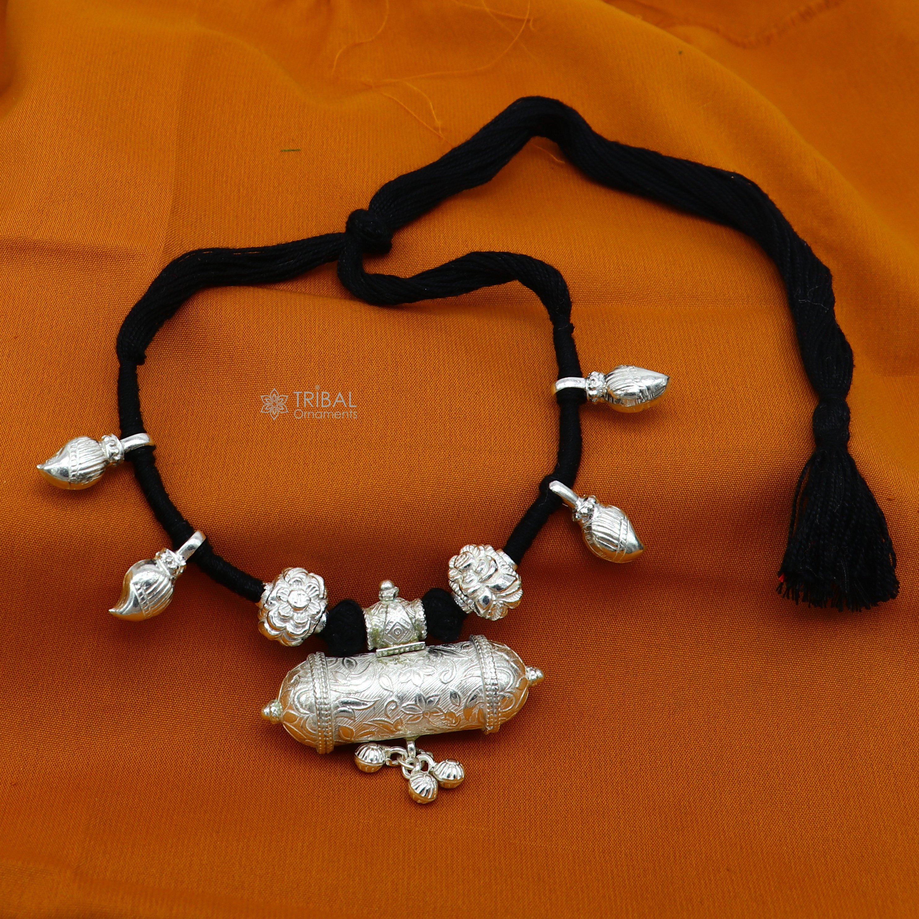 925 Sterling Silver Handmade Ethnic Cultural Tribal Pendant With