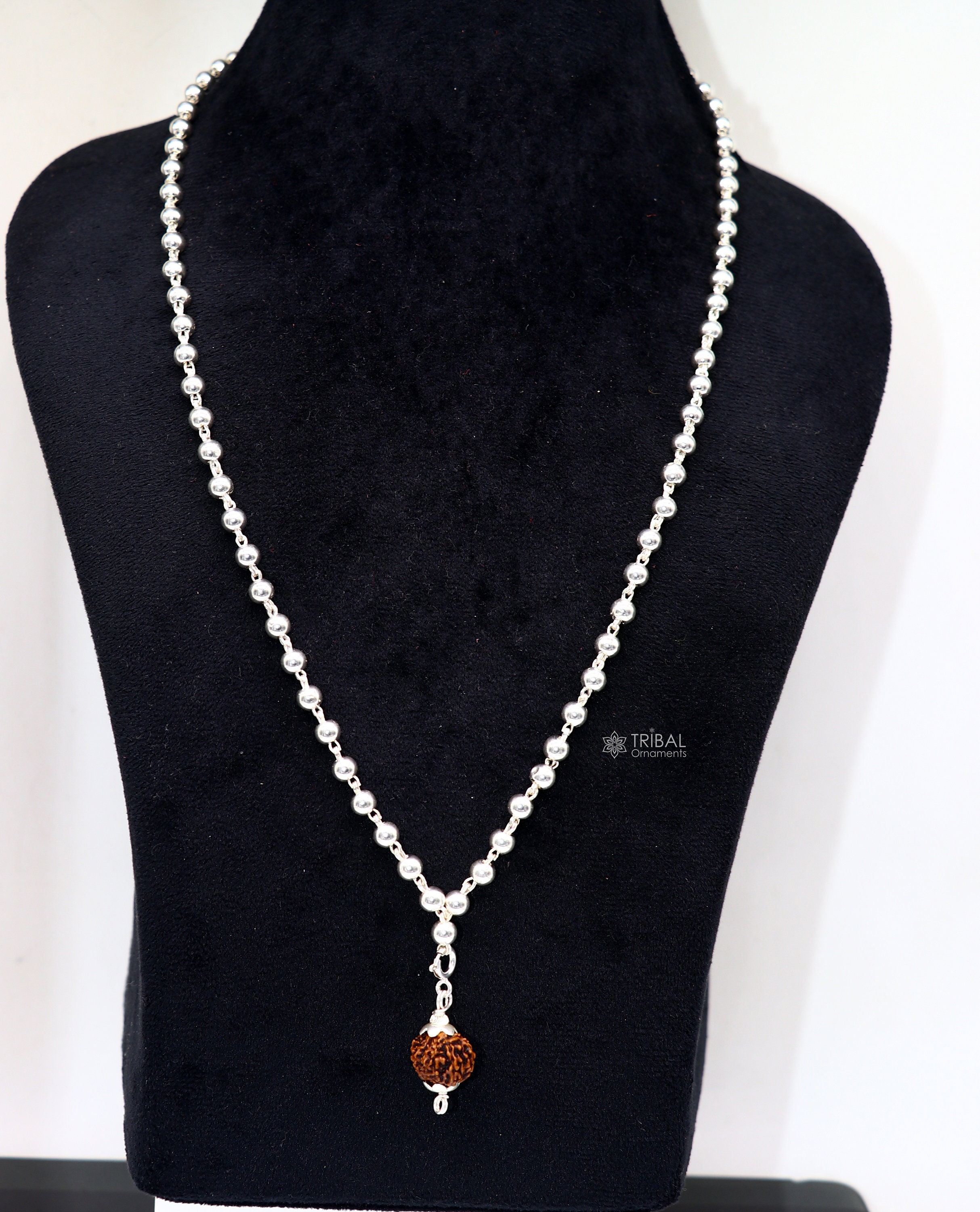 ホーンモチーフ×マルチビーズ フリンジロングネックレス (シルバー) 並行輸入品 000000000338-18.jpg?size=m&w= ネックレス・ペンダント