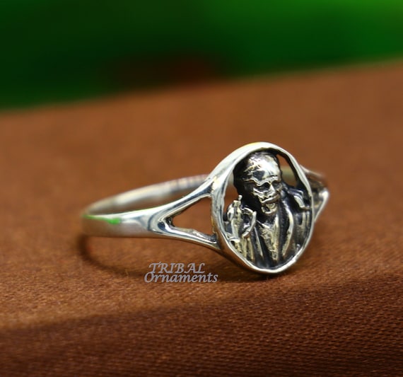 Buy Amazing Customized Design 925 Sterling Silver Vintage Antique Style Sai  Baba Ring Band, Best Gifting Brides Wedding Jewelry India Sr332 Online in  India - Etsy
