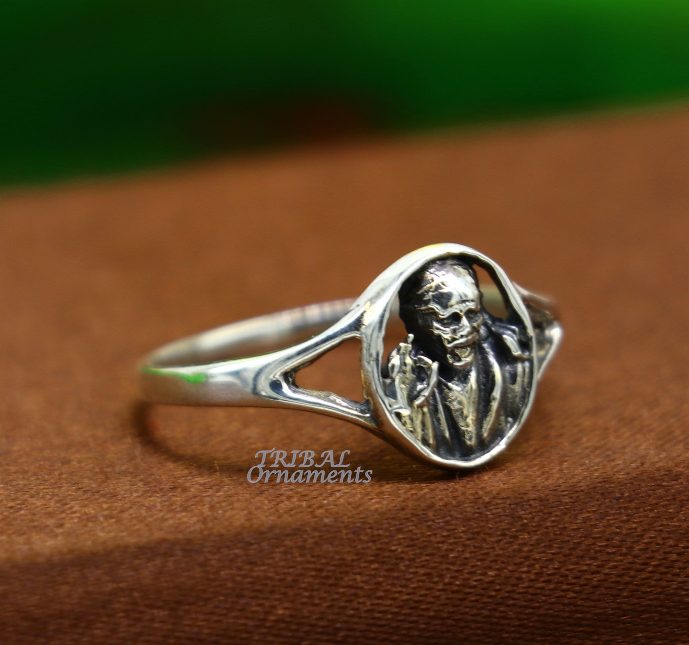 Angel Talisman Occult Small Sterling Silver Ring TRI2155 – Peter Stone  Jewelry