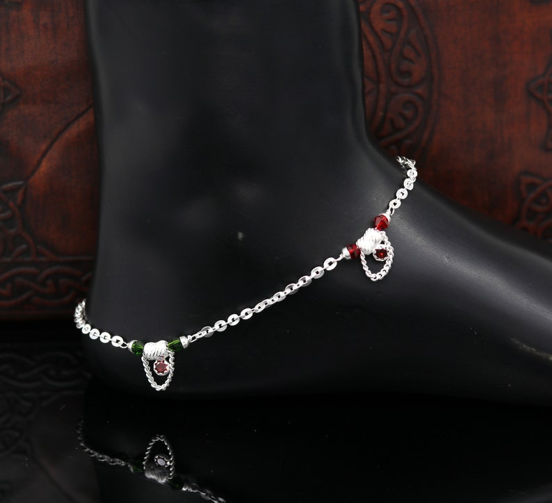 bridesmaid anklets personalized gifting foot bracelet light weight anklet nank220 10.5 925 solid sterling silver gorgeous ankle bracelet
