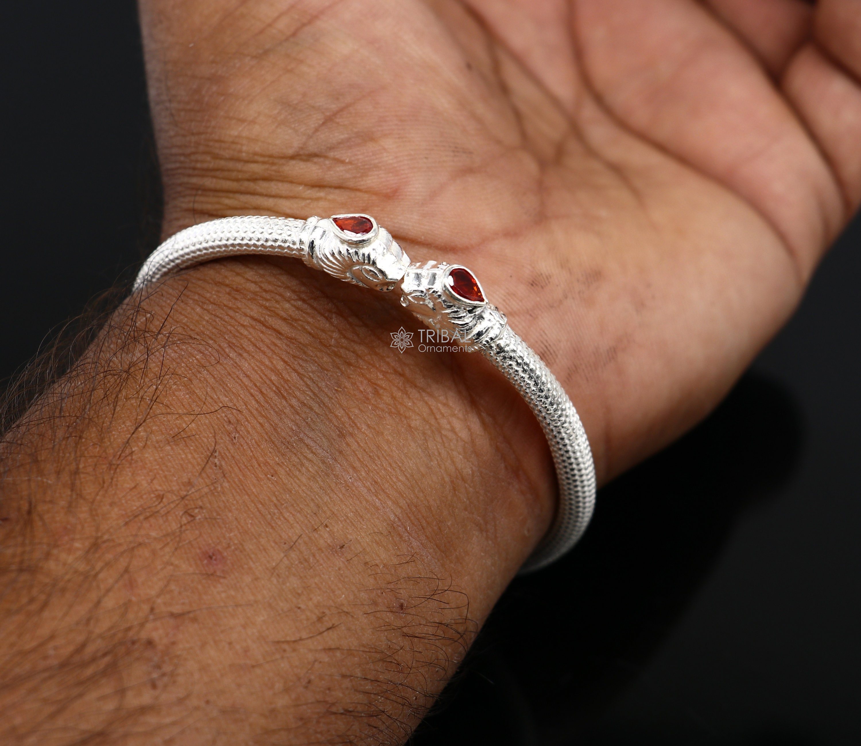 925 Sterling Silver Handmade Lion Face Design Cultural