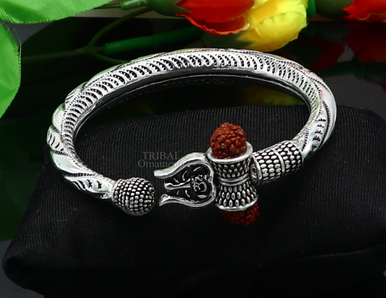 925 Sterling Silver Handmade Chitai Work Lord Shiva Trident