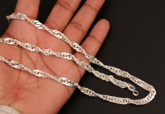 24 inches long handmade solid sterling silver gor… - image 9