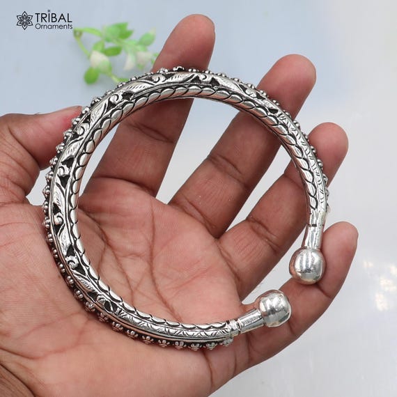 925 Sterling Silver Vintage Ethnic Chitai Work Customized Foot