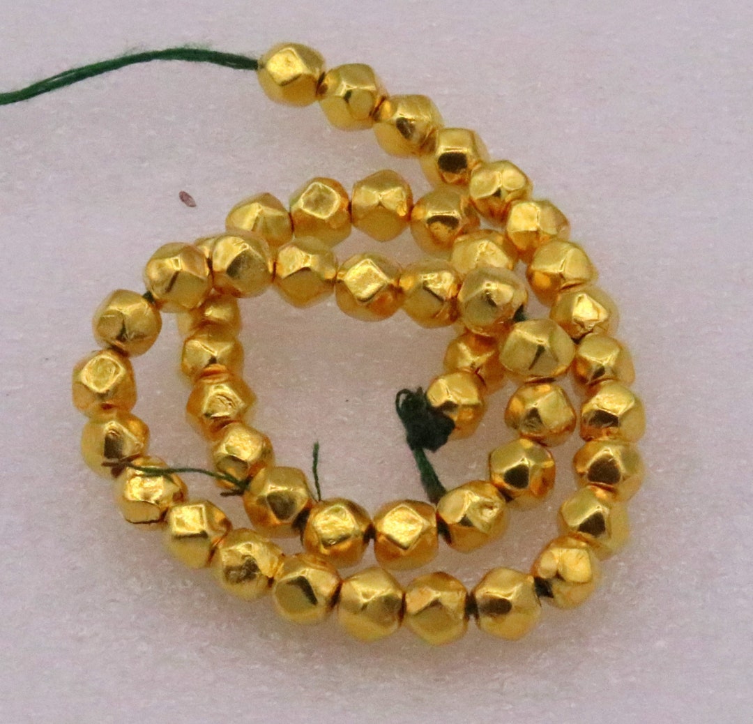 Gold beads for jewelry making, by kouklascloset