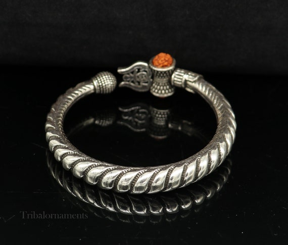 Custom 925 Sterling Silver Handmade Chitai Work Lord Shiva Trident