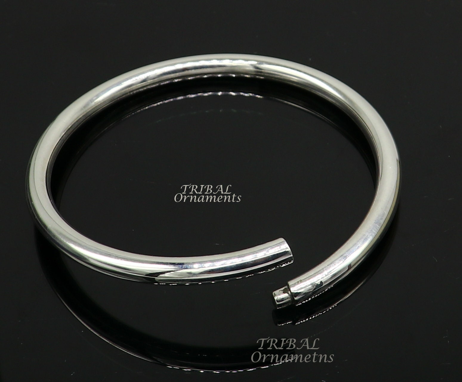 925 Sterling Silver Handmade Plain Shiny Bright Customized