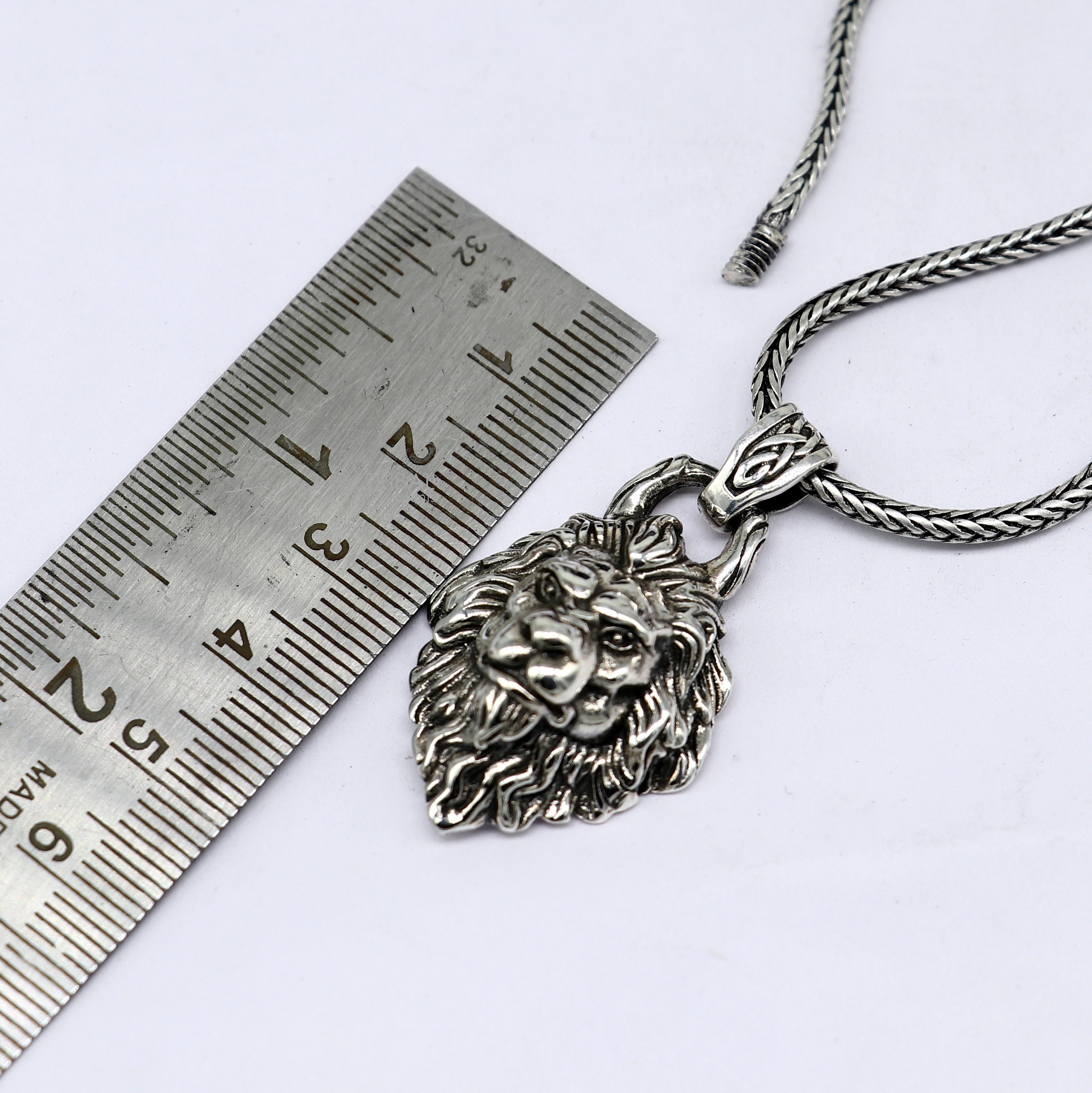 ネックレス・チョーカー BLENDOFF Argento Leone Necklace Silver 925 JadeAngel Lion Necklace Men's Jewelry - King Pendant Vintage