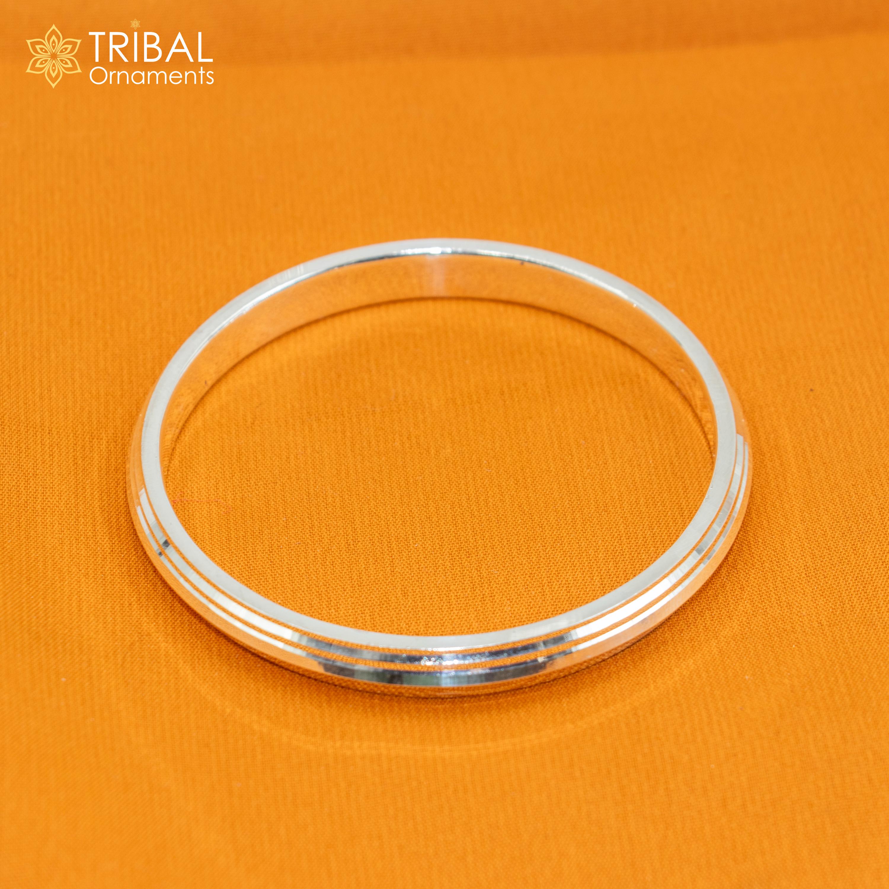 55 Gm 999 PURE Silver Handmade Punjabi Religious Shikh Kada Bangle