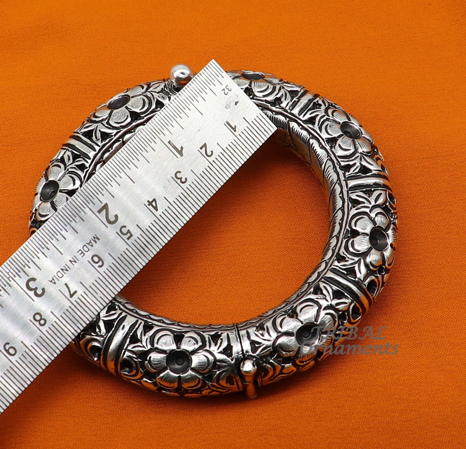 海外個人輸入 Silver Sterling 925 Handmade Bracelet Bangle Work Chitai 置物