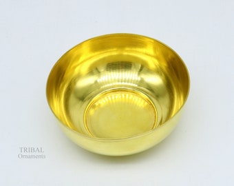 22 karat yellow gold handmade serving plain solid bowl, divine gold bowl or utensils, prasadam bowl, god serving bowl, gu01