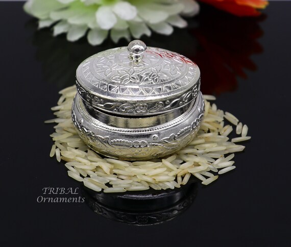 Sterling silver trinket box best sale
