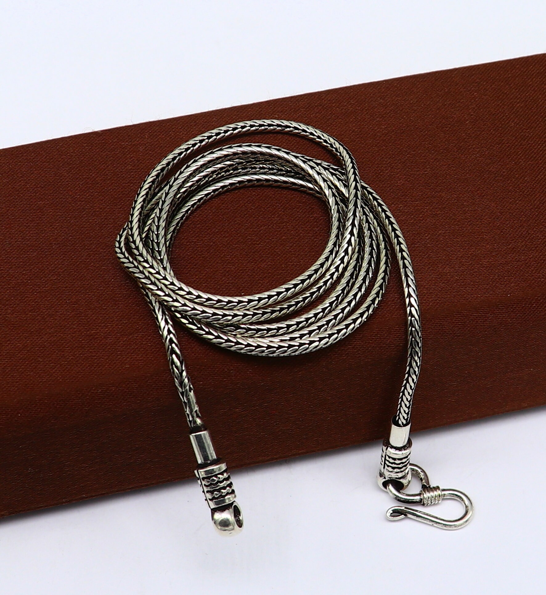 2mm 925 Sterling Silver Vintage Style 