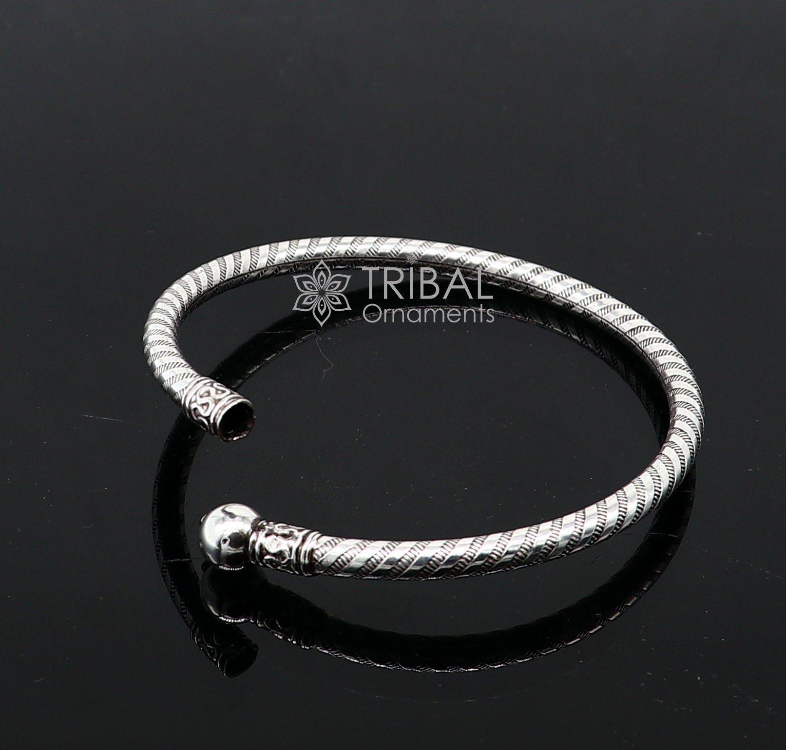 925 Sterling Silver Handmade Plain Design Cultural Trendy