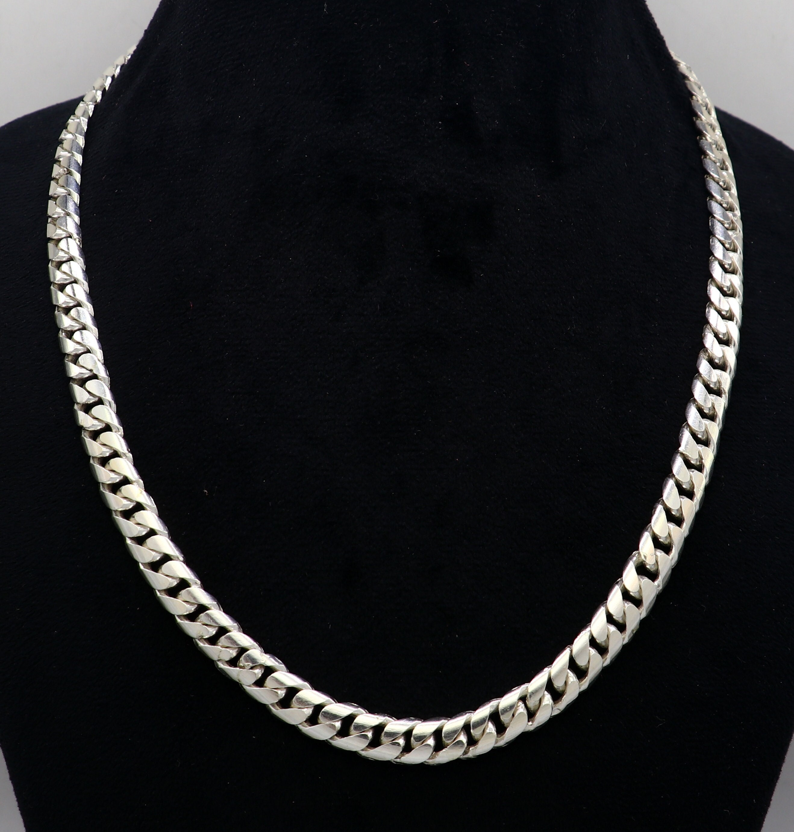 Men's Heavy 8mm Solid Chain Stylish Design 925 Sterling Silver