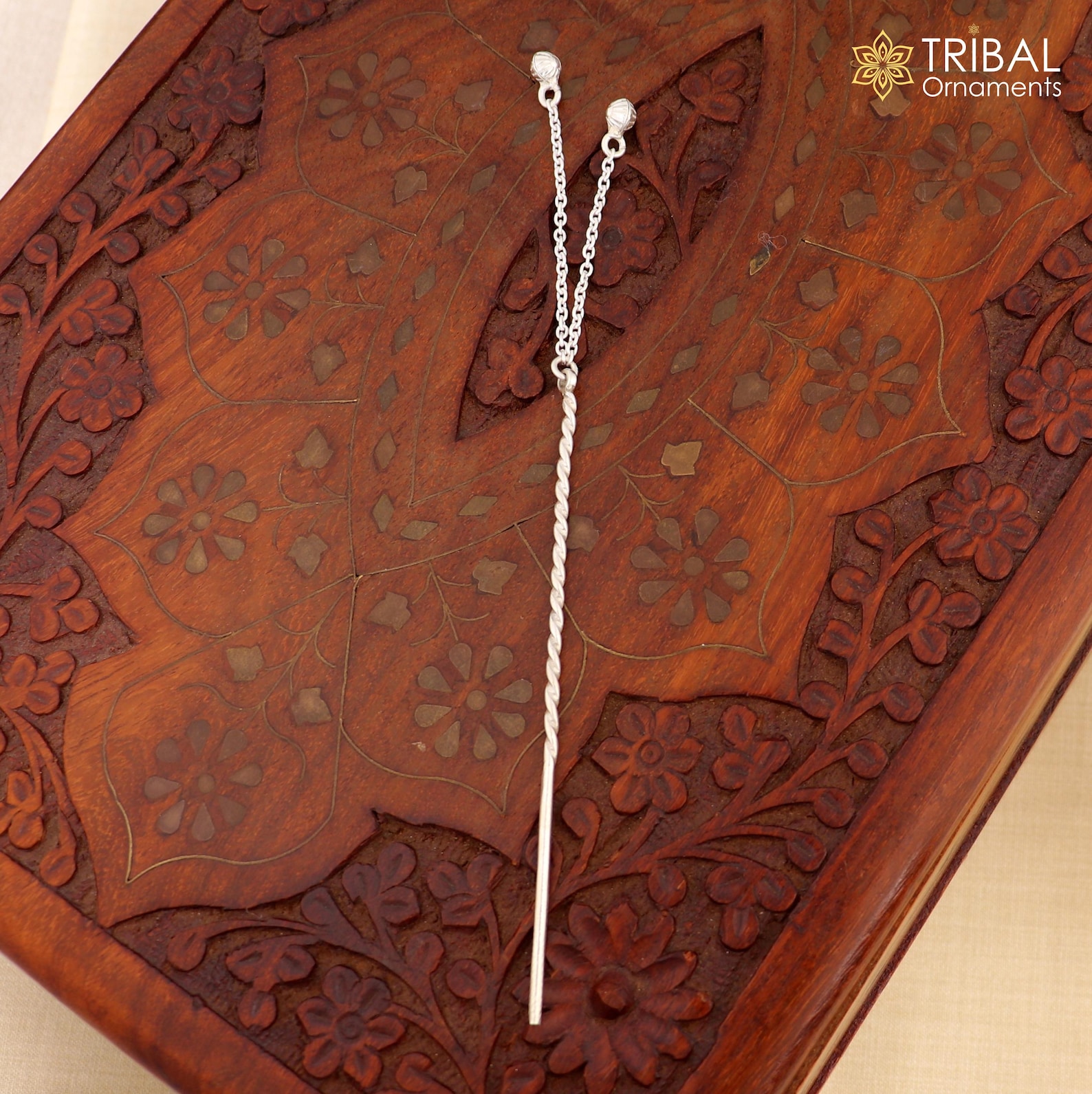 Veer Handmade Silver Hairpin main image 0