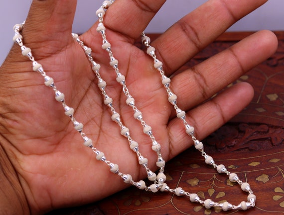 Silver tulsi mala best sale price