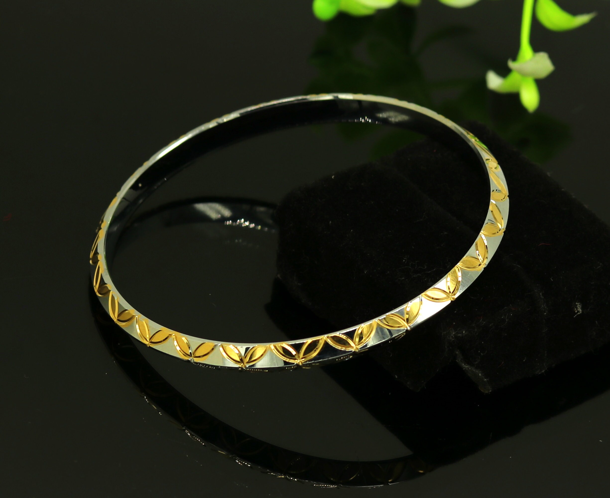 Punjabi Sikh Solid Silver Gold Polished Bangle Bracelet Kada Etsy UK