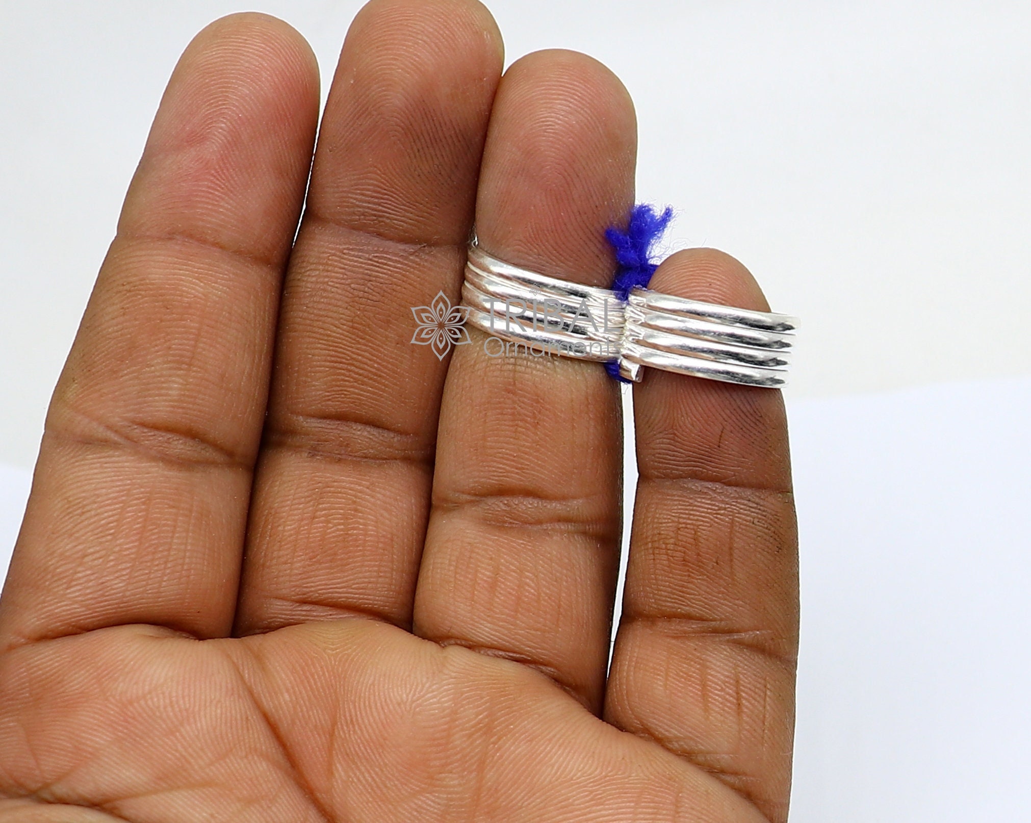 Indian Ethnic Style Handmade Solid Silver Spiral Design Toe