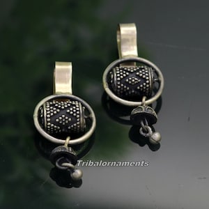 925 sterling silver handmade peacock Ear cartilage ear plug, Ear clips earring fabulous customized vintage design girl's women's gift s836