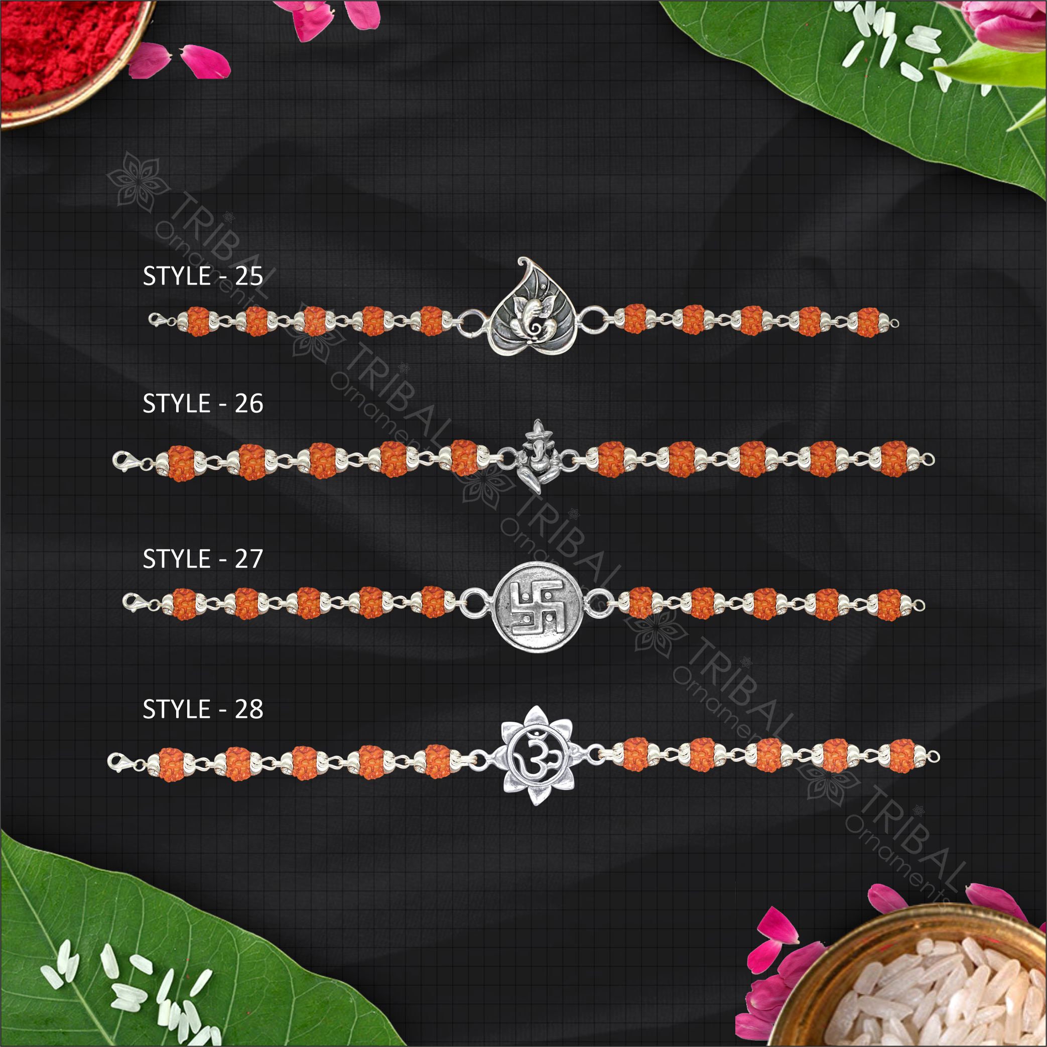 ベスト 42 ラキ コレクション 925 スターリング シルバー ルドラクシャ