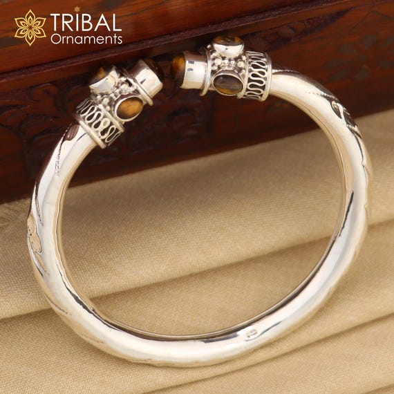 925 Sterling Silver Fabulous Tiger Eyes Stone Handmade
