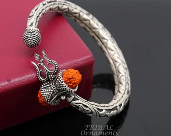 925 Sterling Silver Handmade Chitai Work Lord Shiva Trident