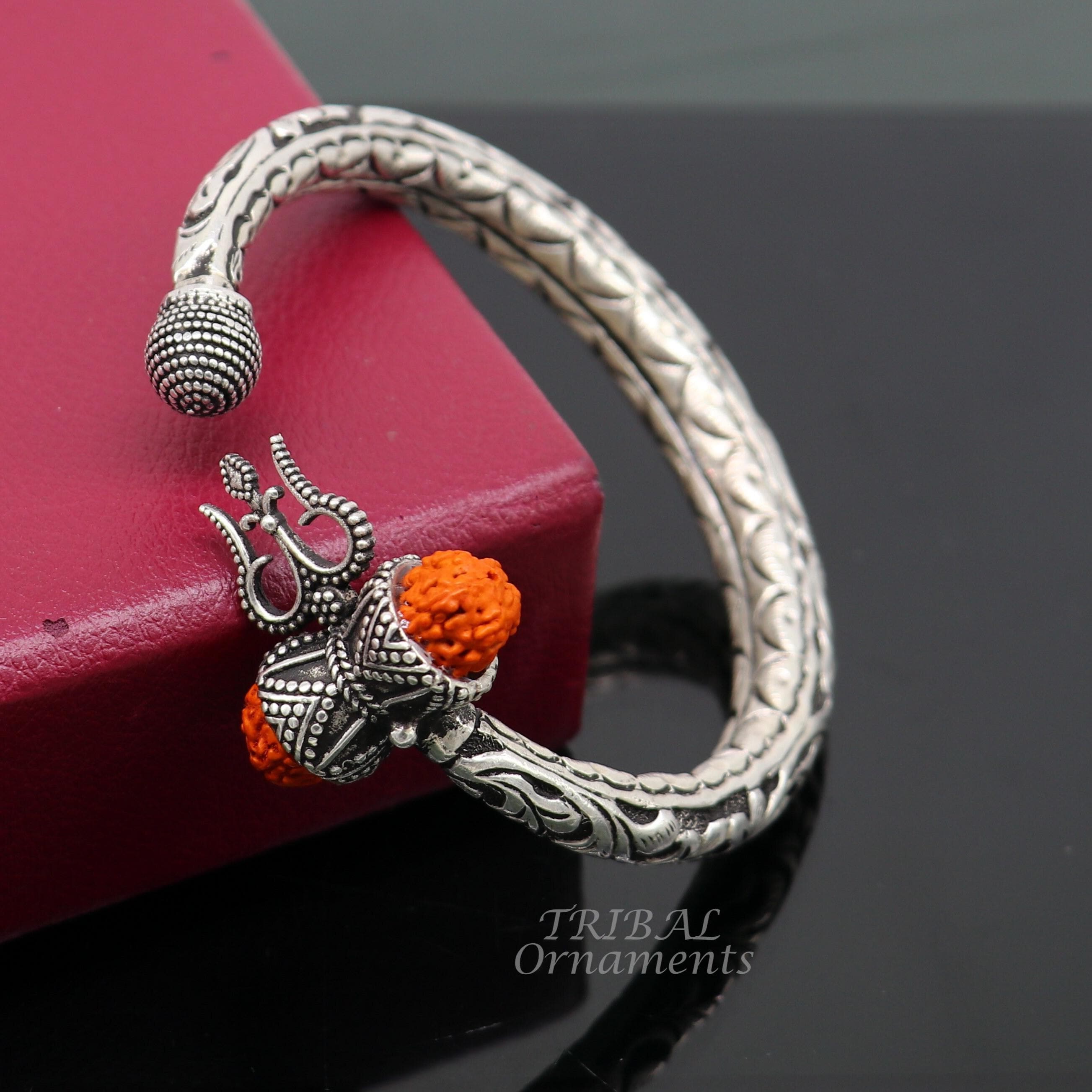 925 Sterling Silver Handmade Chitai Work Lord Shiva Trident