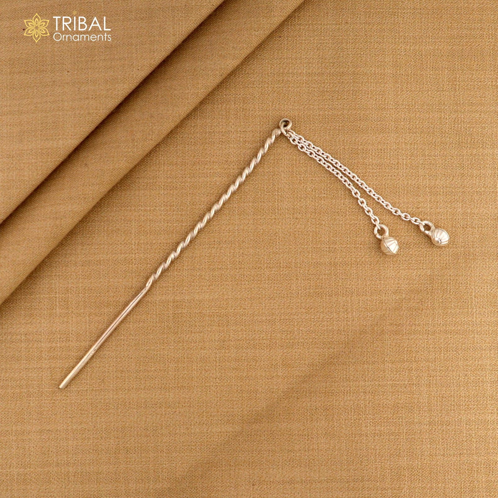 Suha Handmade Silver Hairpin main image 0