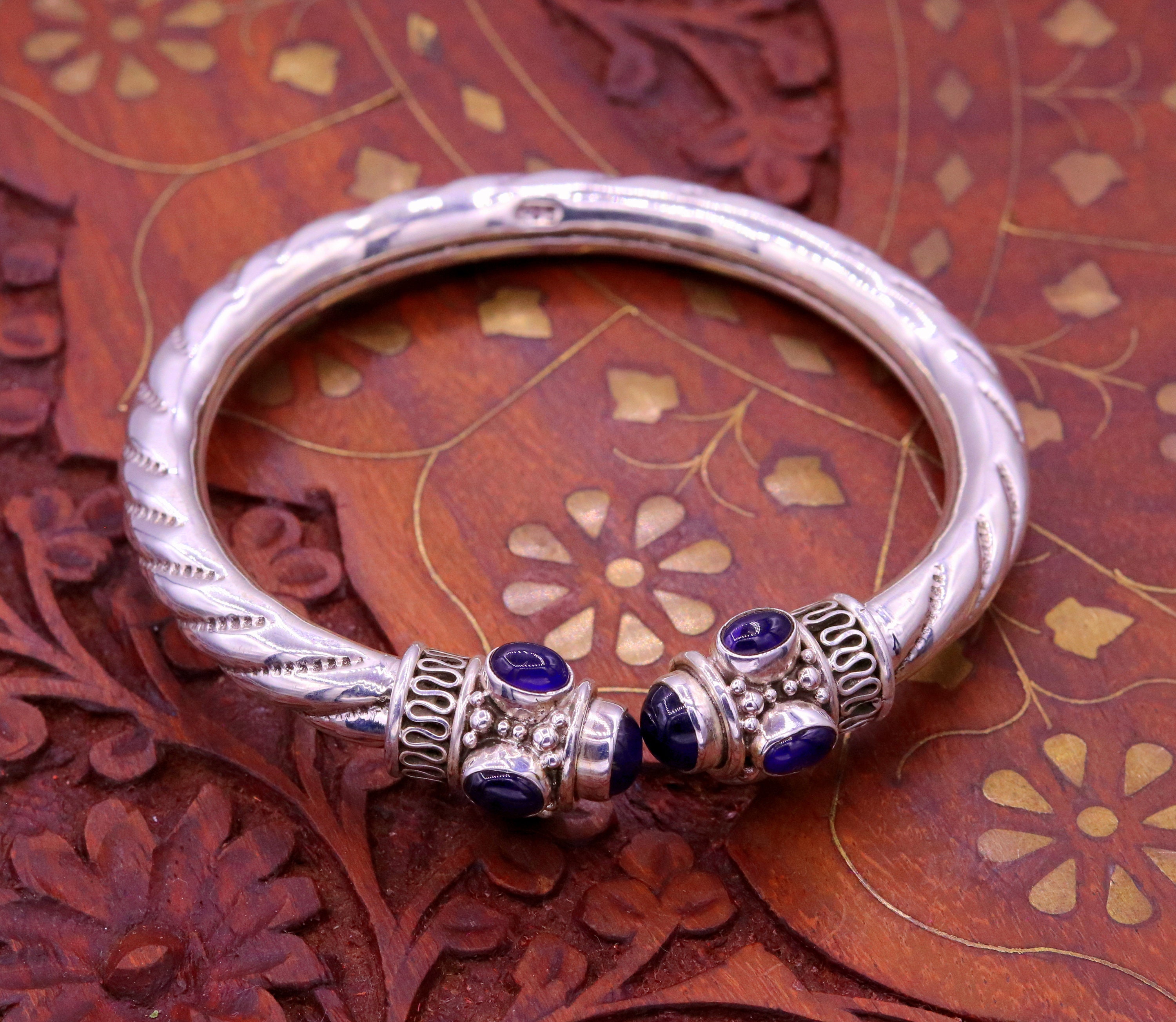 925 Sterling Silver Handmade Vintage Design Bangle Bracelet