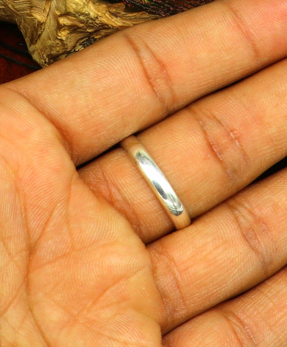 Autentico Anello Da Sposa In Argento Sterling 925 Massiccio - Foto 7