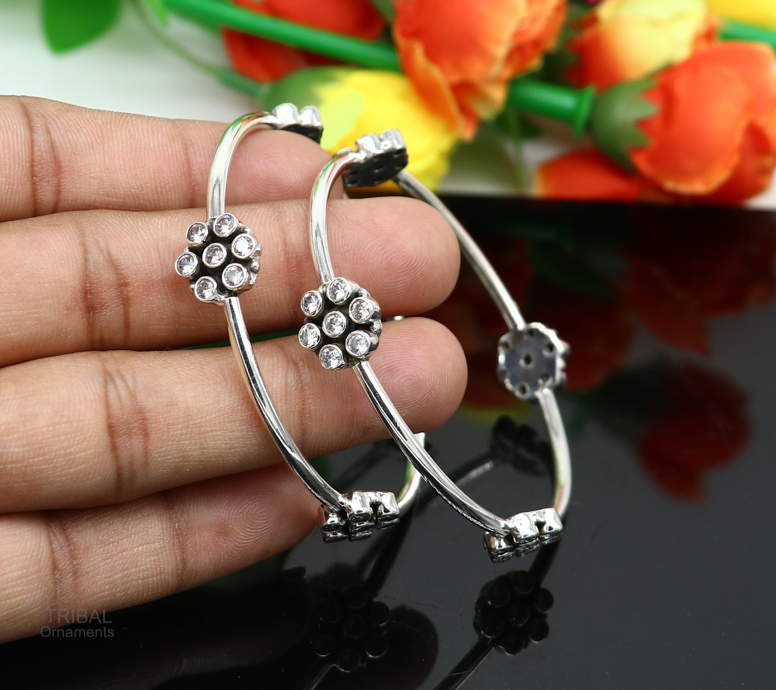 925 Sterling Silver Plain Bangle Bracelet With Gorgeous
