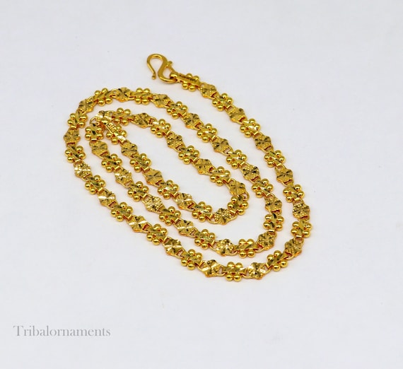 22kt イエロー ゴールド ハンドメイド ユニーク ヴィンテージ カスタム 