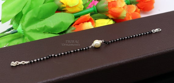 925 sterling silver customized black beads Nazari… - image 9
