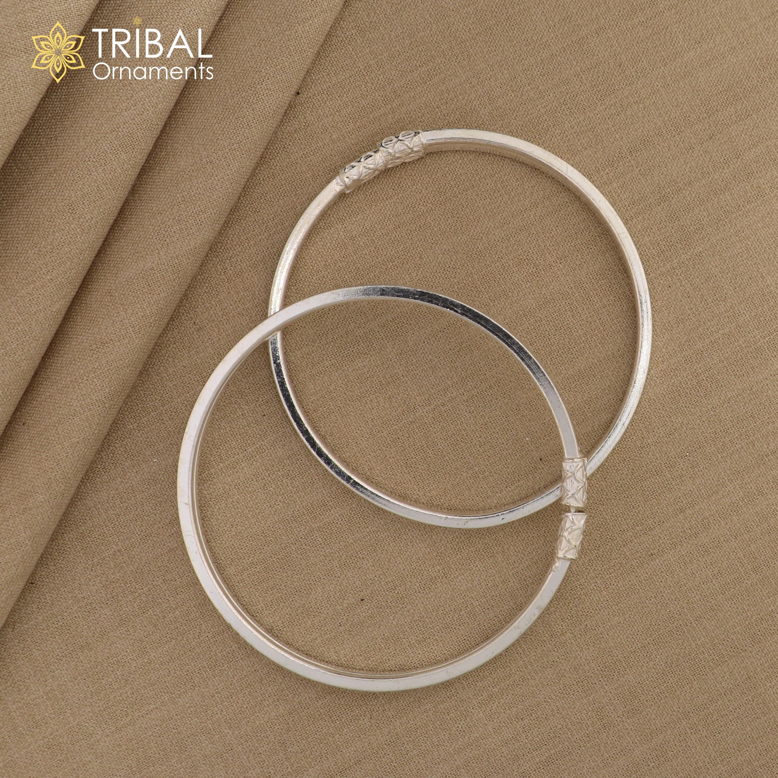 Plain Shiny Design Sterling Silver Handmade Excellent Bangle