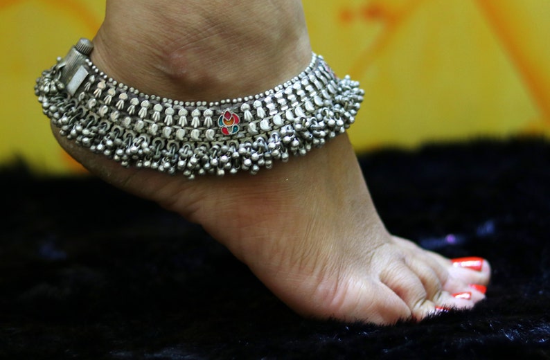 solid silver ankle bracelet