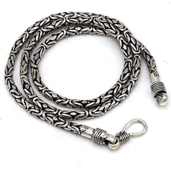 4mm 925 Sterling Silver Handmade Solid Vintage Byzantine Design