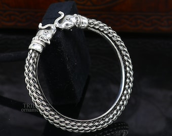 Vintage Design Handcrafted 925 Sterling Silver Elephant Face